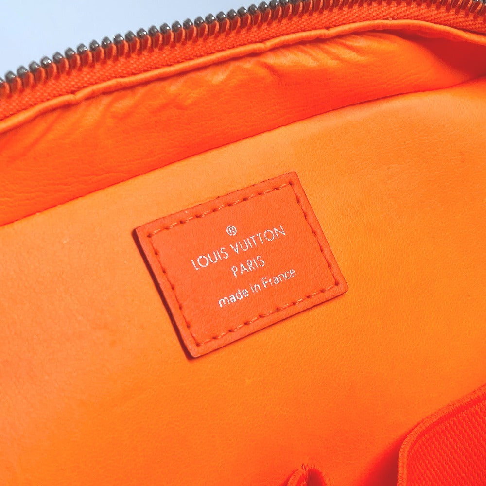 LOUIS VUITTON N23348 Damier Infini True Toilet Second Bag/Clutch/Makeup Pouch/Cosmetic Pouch in Damier Infini Leather, Unisex, Orange