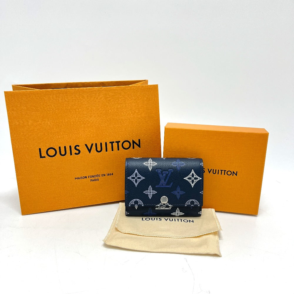 LOUIS VUITTON M29130 Victor Wallet Short Wallet Wallet Trifold Wallet Monogram Shadow Leather Unisex Navy Blue Navy