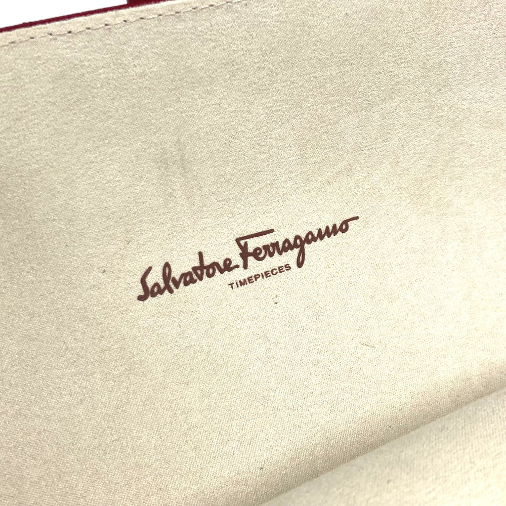 Salvatore Ferragamo ロゴ ウォッチケース 時計ケース ポーチ レザー メンズ レッド
