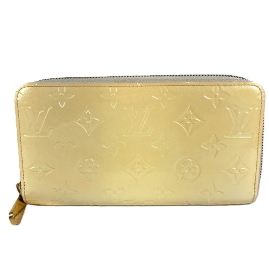 LOUIS VUITTON M91471 MonogramVernis Zippy Wallet Zip Around Long Wallet Long Wallet MonogramVernis Perle White Used