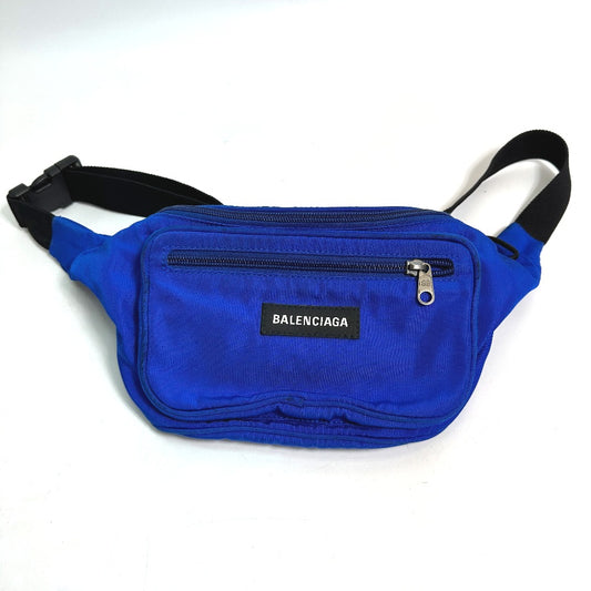 BALENCIAGA 482389 ウエストバッグ ロゴ エクスプローラー ショルダーバッグ ベルトバッグ ボディバッグ ナイロン メンズ ブルー