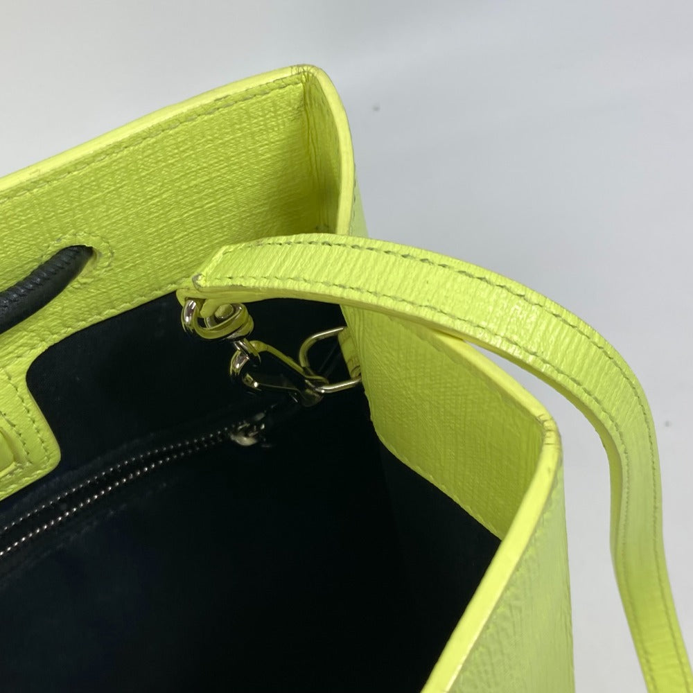 BALENCIAGA 568817 Shoulder Bag, Crossbody Shopping Tote XS, 2-Way Tote Bag, Leather, Women's, Yellow