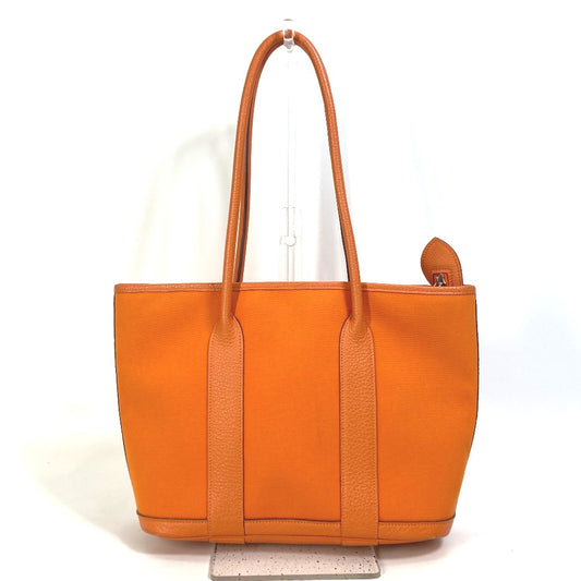HERMES ショルダーバッグ 肩掛け ガーデンジップPM カバン トートバッグ トワルオフィシエ レディース オレンジ