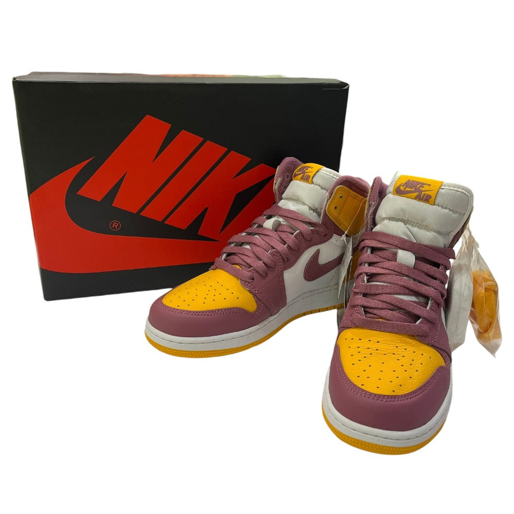 NIKE 575441-706 エア ジョーダン 1 レトロ HIGH OG GS 靴 シューズ ハイカット スニーカー 化学繊維/合成皮革 レディース イエロー