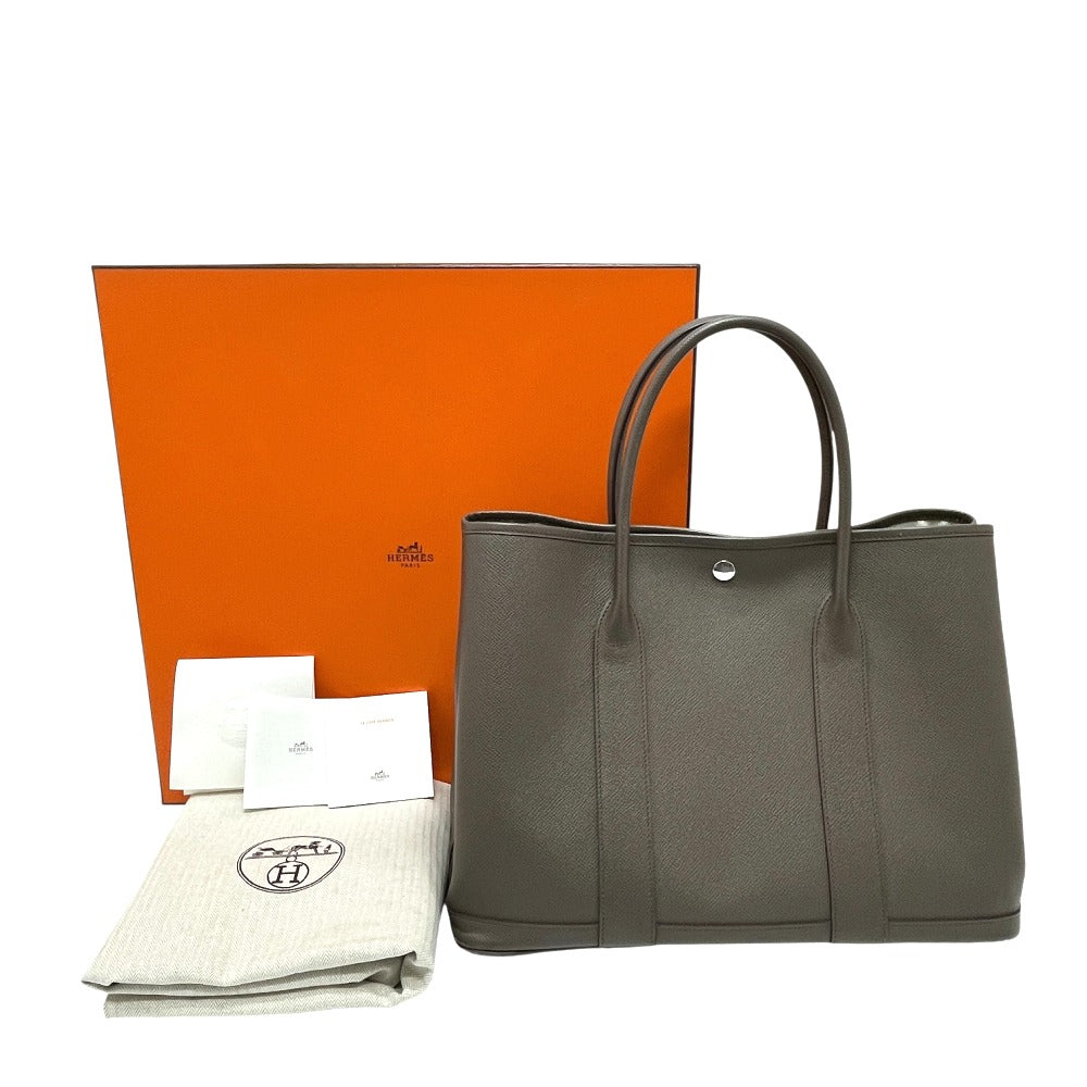 HERMES ガーデンパーティ36 ガーデンパーティ 36 カバン バッグ ハンドバッグ トートバッグ ヴォーエプソン レディース グリ・エタン グレー