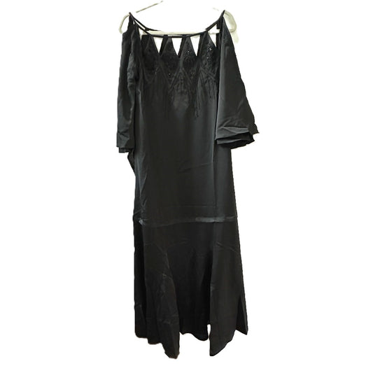 BCBGMAXAZRIA DTI6173403-001 ビジュースタッズ 刺繍カットアウト ガウン アパレル ワンピース レディース ブラック