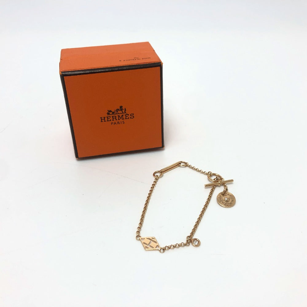 HERMES ブレスレット ガンバード クルー ド セル Hロゴ バー トグルクラスプ アクセサリー ブレスレット K18PG レディース ゴールド