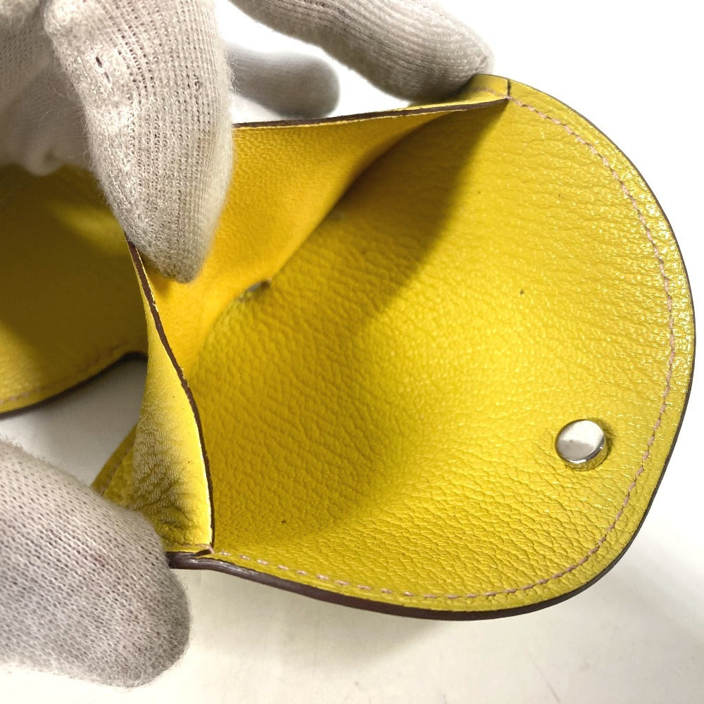 HERMES インザループ 財布 小銭入れ シェーヌダンクル コインケース シェーブル レディース イエロー