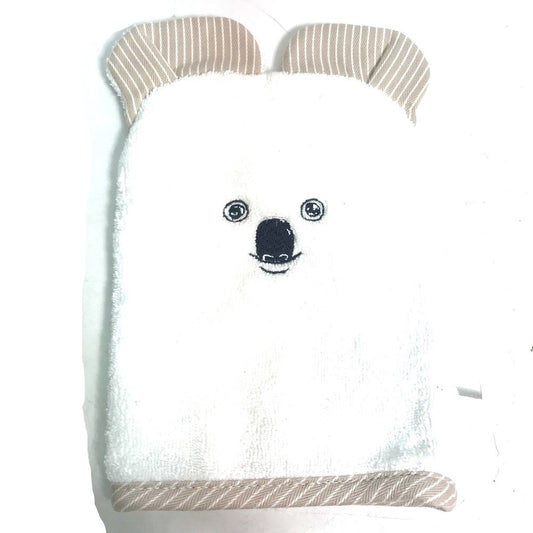 HERMES ベビー BABY 赤ちゃん コアラ ウォッシュクロスパススルー ボディミトン タオル コットン キッズ ホワイト
