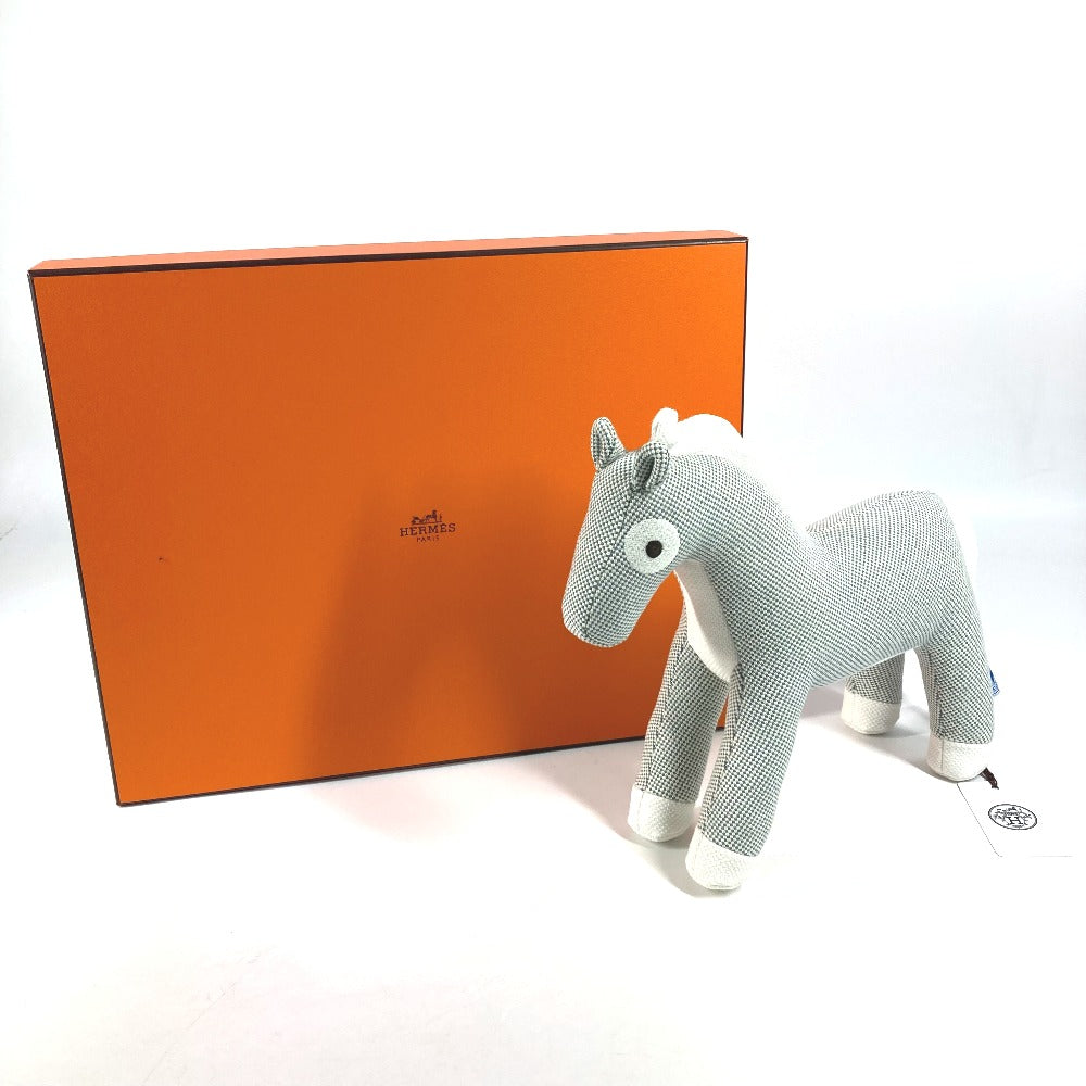 HERMES 馬 シュバル シュヴァル・オノレ エポペ ホース 人形 インテリア オブジェ ぬいぐるみ コットン キッズ ブルー