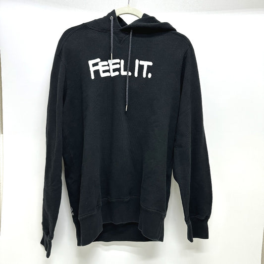 Sacai 21-0305S Logo Hoodie Pullover Top, Cotton Sweatshirt, Black, Women's