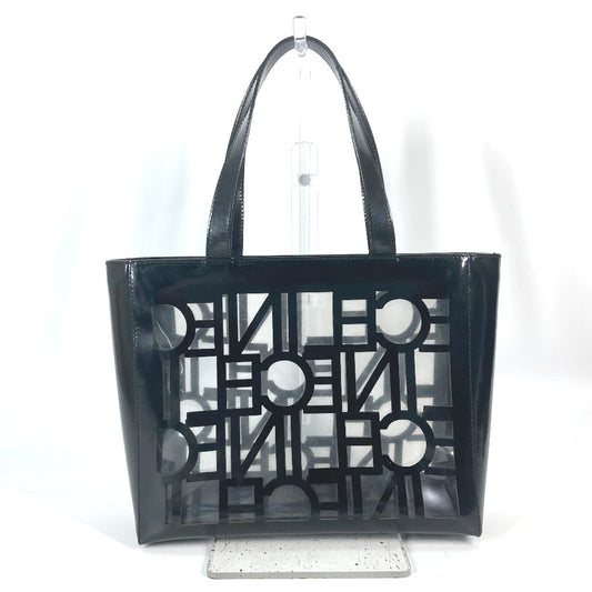 CELINE ロゴ ショルダーバッグ 肩掛け トートバッグ ビニール レディース ブラック
