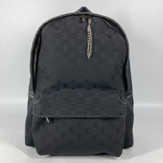 CELINE トリオンフ ロゴ カバン バックパック リュックサック キャンバス メンズ ブラック