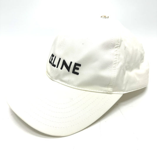 CELINE 2AUS9969P Embroidered Baseball Cap, Cotton, Women's, White