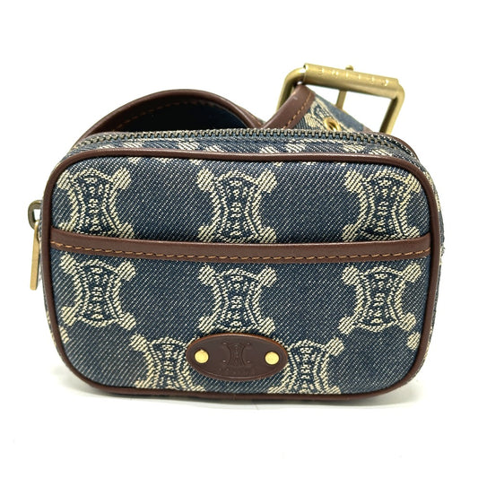 CELINE Macadam Denim Pouch Belt Bag Waist Bag Denim Women's Blue
