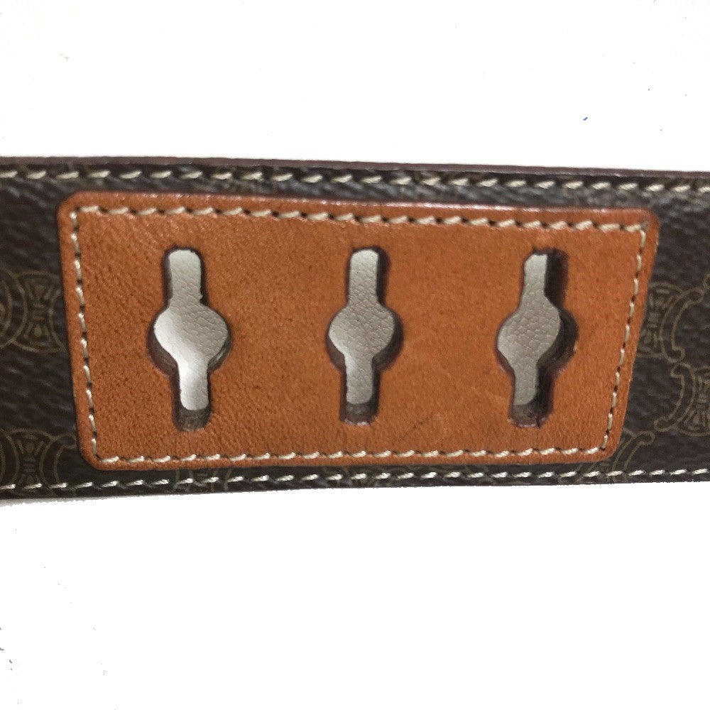 CELINE Macadam 2-Way Bag, Second Bag, Clutch Bag, Belt Bag, Waist Bag, PVC/Leather, Women's, Brown