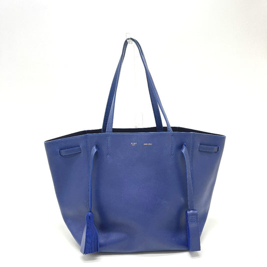 CELINE Hippo phantom Tassel bag Tote Bag Leather blue Used