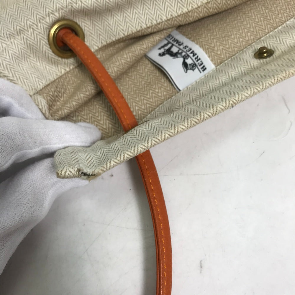 HERMES Logo Bag Aline PM Shoulder Bag Canvas Women's Orange