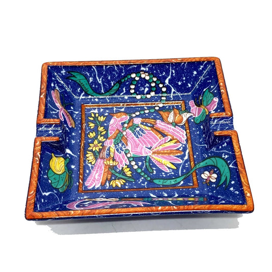 HERMES インテリア ピエールドリアン・エ・ドクシダン アシュトレイ 灰皿 陶器 ユニセックス ブルー