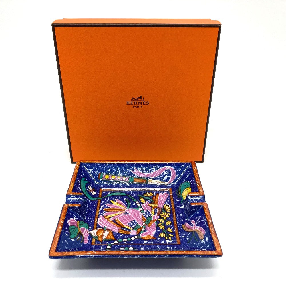 HERMES Pierre Drian & Doxidan Ashtray, Ceramic, Unisex, Blue