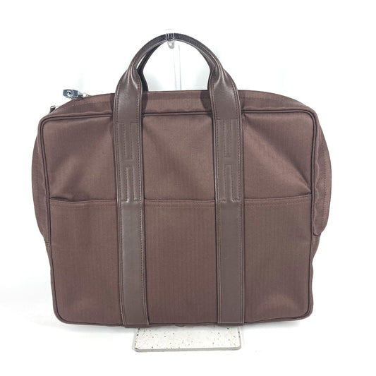 HERMES 肩掛け アカプルコオディナトゥール カバン ハンドバッグ トートバッグ ショルダーバッグ ビジネスバッグ ナイロン メンズ ブラウン