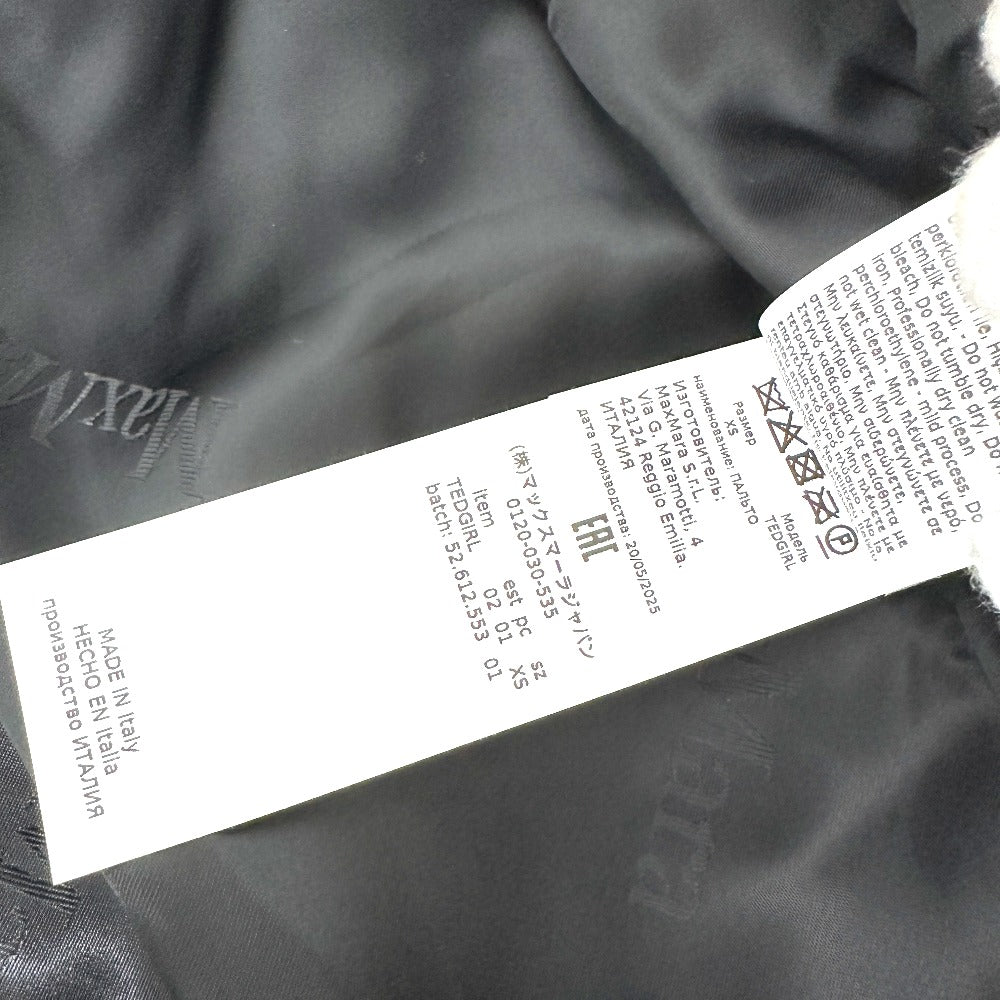 MAX MARA 2521016052 Teddy Bear Apparel Long Coat, Alpaca, Women's, Black