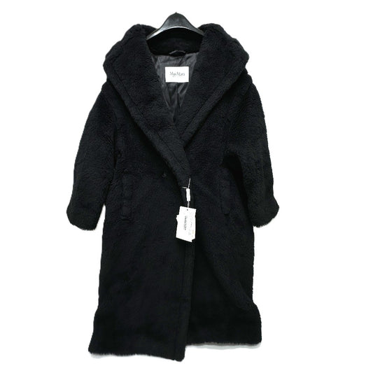 MAX MARA 2521016052 テディベア アパレル ロングコート アルパカ レディース ブラック