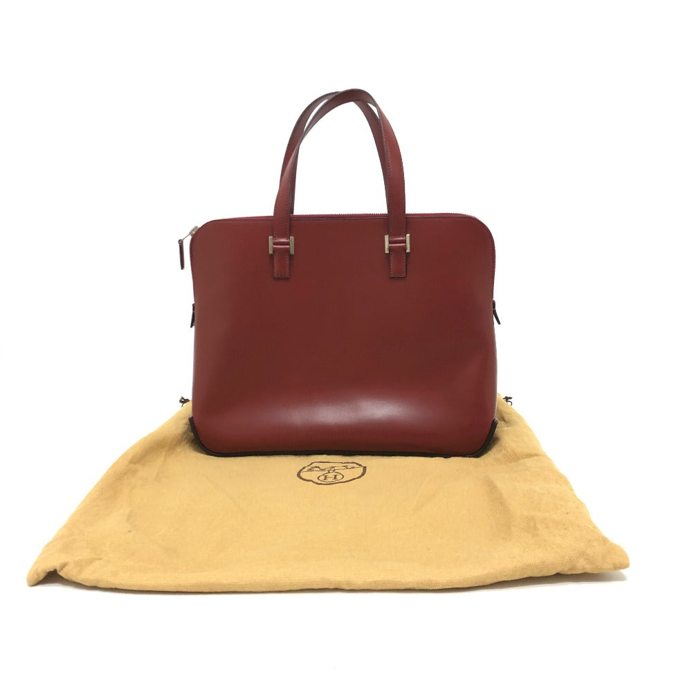 HERMES エスカパーダ ビジネス トートバック カバン バック トートバッグ ボックスカーフ ユニセックス ボルドー ワインレッド