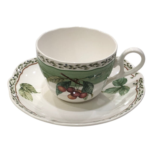 NORITAKE フルーツ ロイヤルオーチャード 食器 カップ&ソーサー プリマチャイナ ティーカップ 陶器 ユニセックス ホワイト