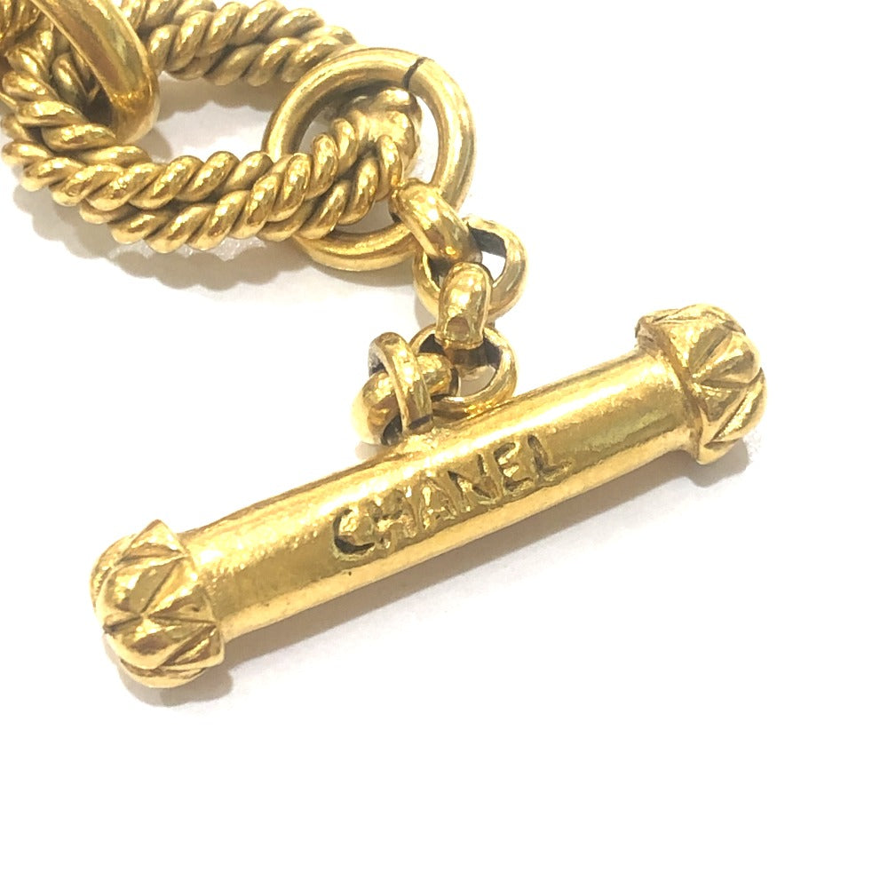 CHANEL 94A CC Mark sun motif Chain vintage Necklace Gold Plated Gold Used