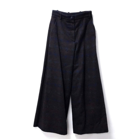 CHANEL フランネル 15B ボトムス ワイドパンツ パンツ ファブリック レディース ボルドー