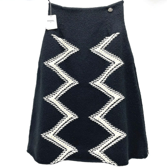 CHANEL P55435K07229 16K サイドダブルzip ボトムス スカート ウール/カシミヤ レディース ブラック ブラック
