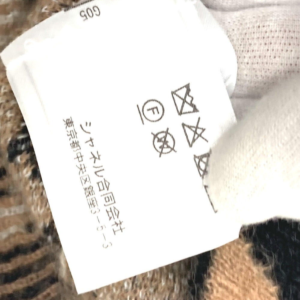 CHANEL P75361 23A ココマーク レオパード 豹 ヒョウ柄 ニット セーター 長袖 アパレル セーター カシミヤ レディース ブラウン