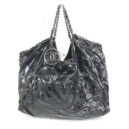 CHANEL ココカバス ココカバスPM ココカバス PM カバン バッグ 肩掛け チェーン ショルダーバッグ トートバッグ パテントレザー レディース ブラック ブラック
