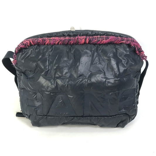 CHANEL A57586 ショルダーバッグ ココネージュ カバン ウエストバッグ フリンジ ベルトバッグ ショルダーバッグ ボディバッグ ナイロン レディース ネイビー