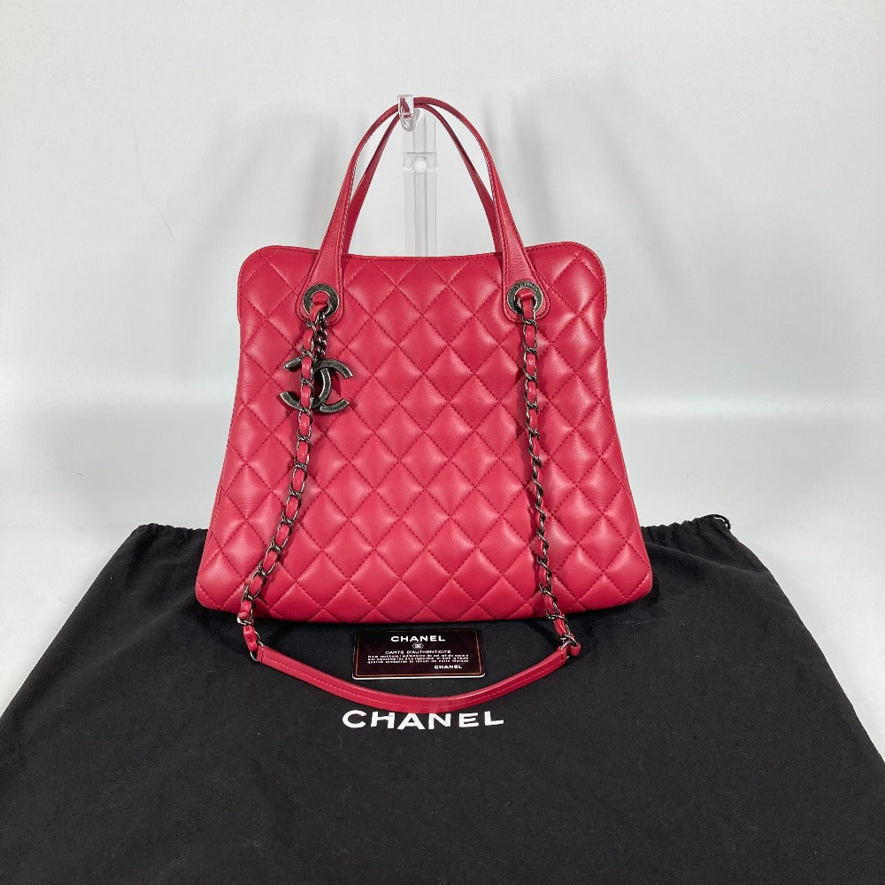 CHANEL ハンドバッグ ショルダーバッグ 肩掛け CC ココマーク マトラッセ キルティング 2WAYバッグ チェーン トートバッグ ラムスキン レディース ピンク