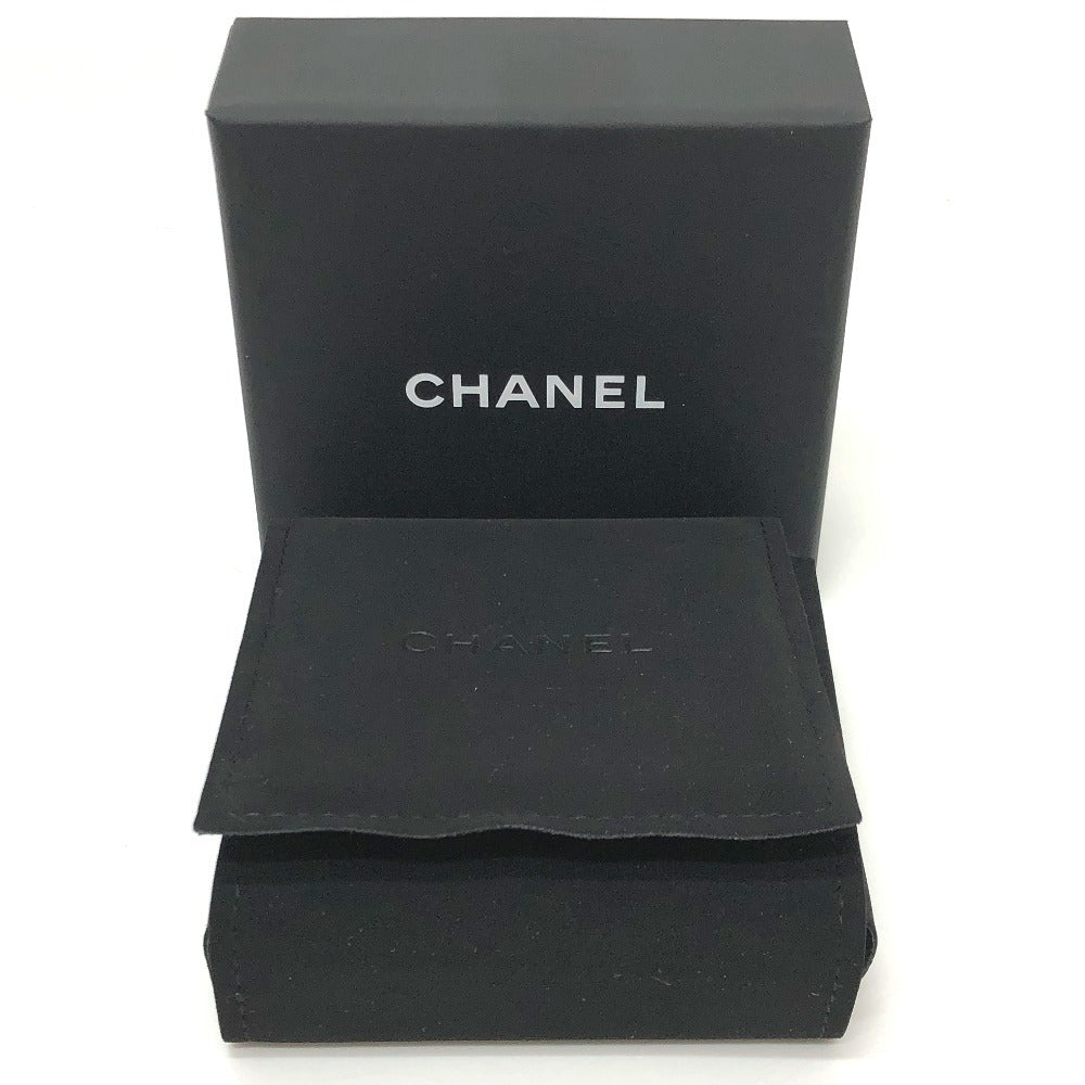 CHANEL L23 CC Mark Flower Jewelry Accessories Earrings Pierce Metal Pink x Black Gold Used