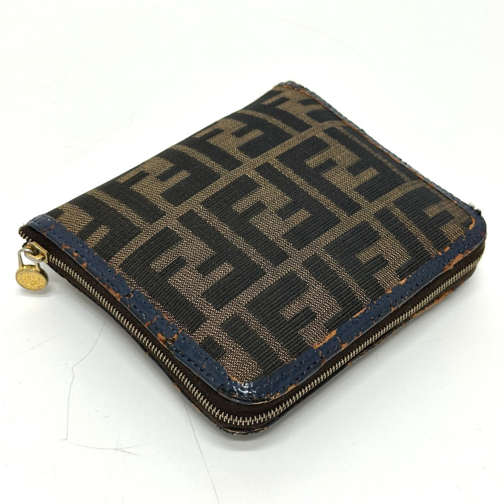 FENDI ZUCCA Pattern Foldable Bag Eco Bag Tote Bag Leather/Canvas Women's Brown