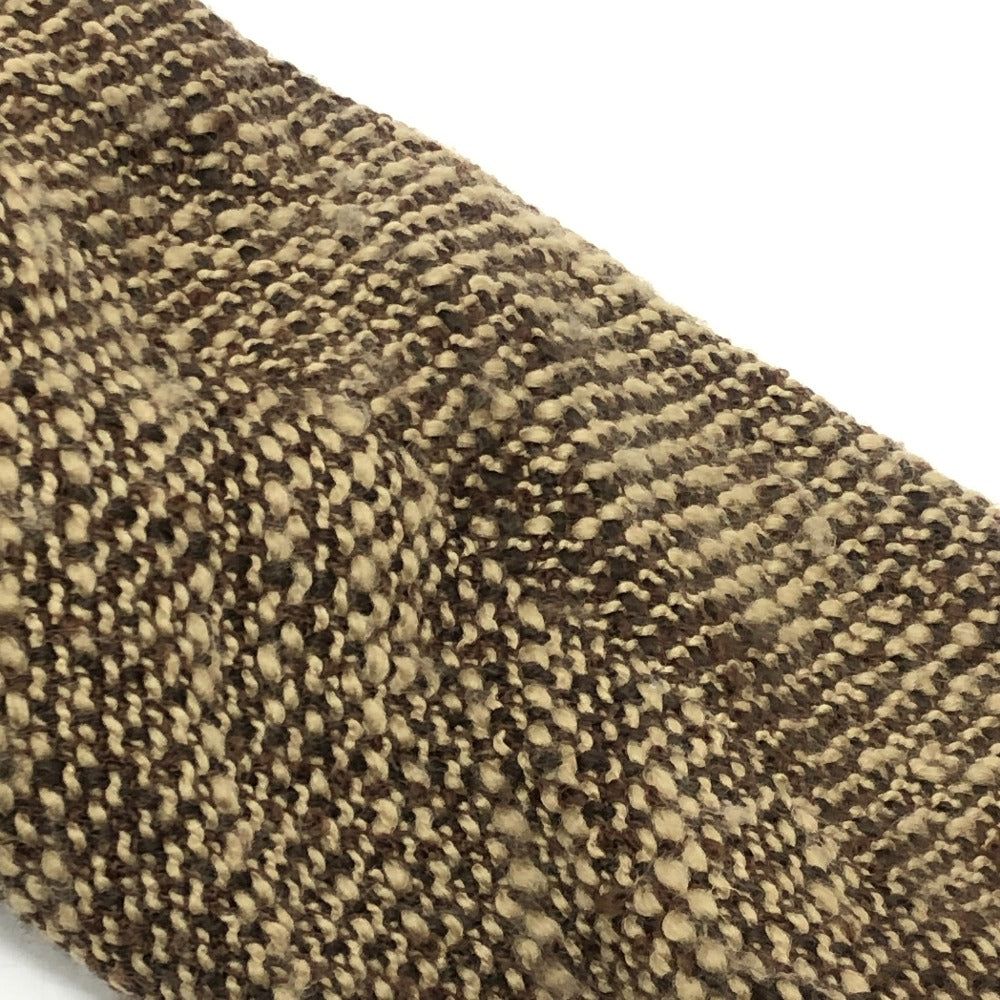 FENDI FENDI 365 tweed Apparel outerwear fur collar mid-length coat Long coat Viscose Brown Used