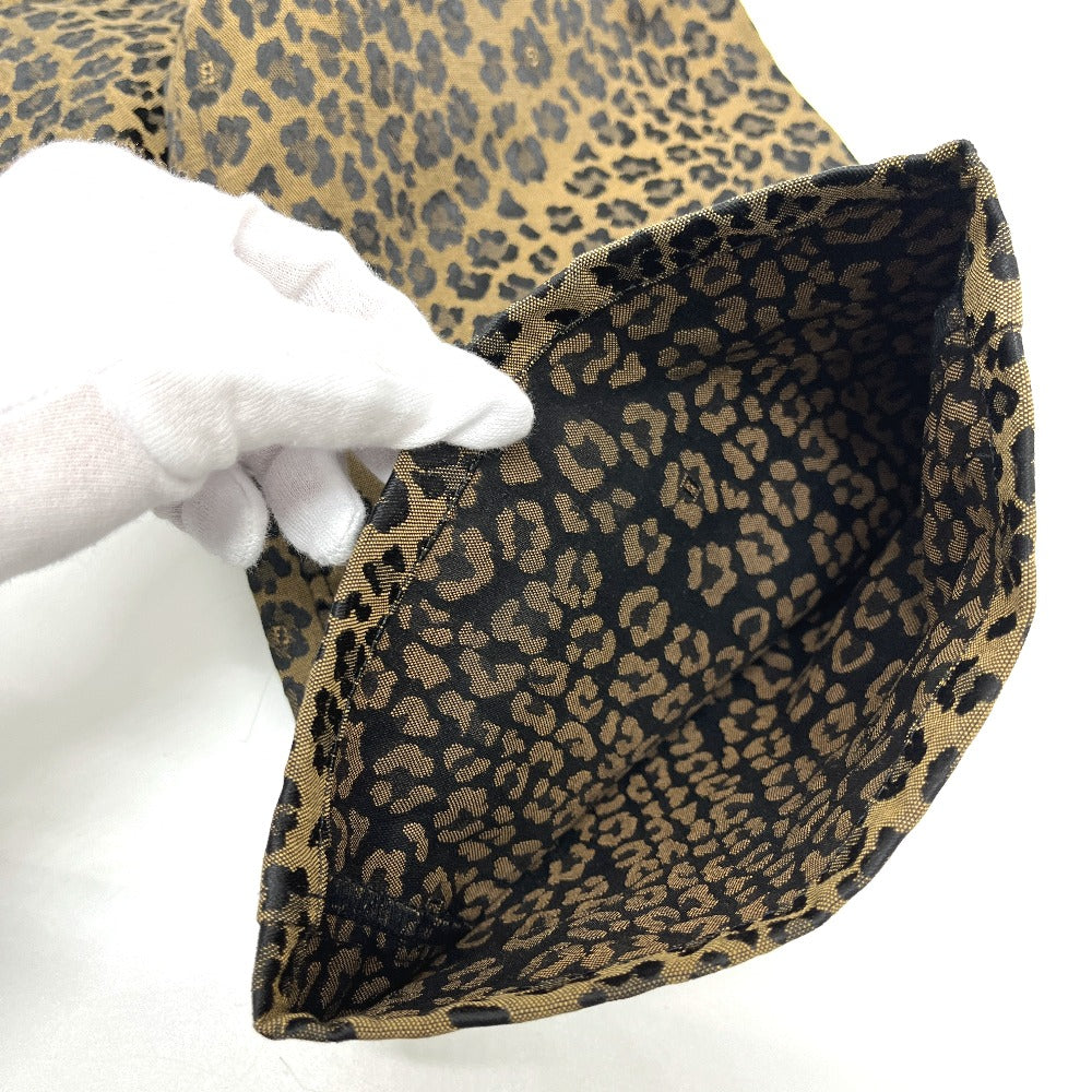 FENDI Leopard x Zucca Apparel Bottoms Trousers Pants Canvas Women's Brown