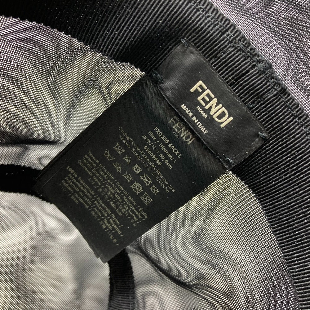 FENDI FXQ206 Mesh See-Through Hat, Fashion Accessory, Headwear, Polyamide, Women's, Black