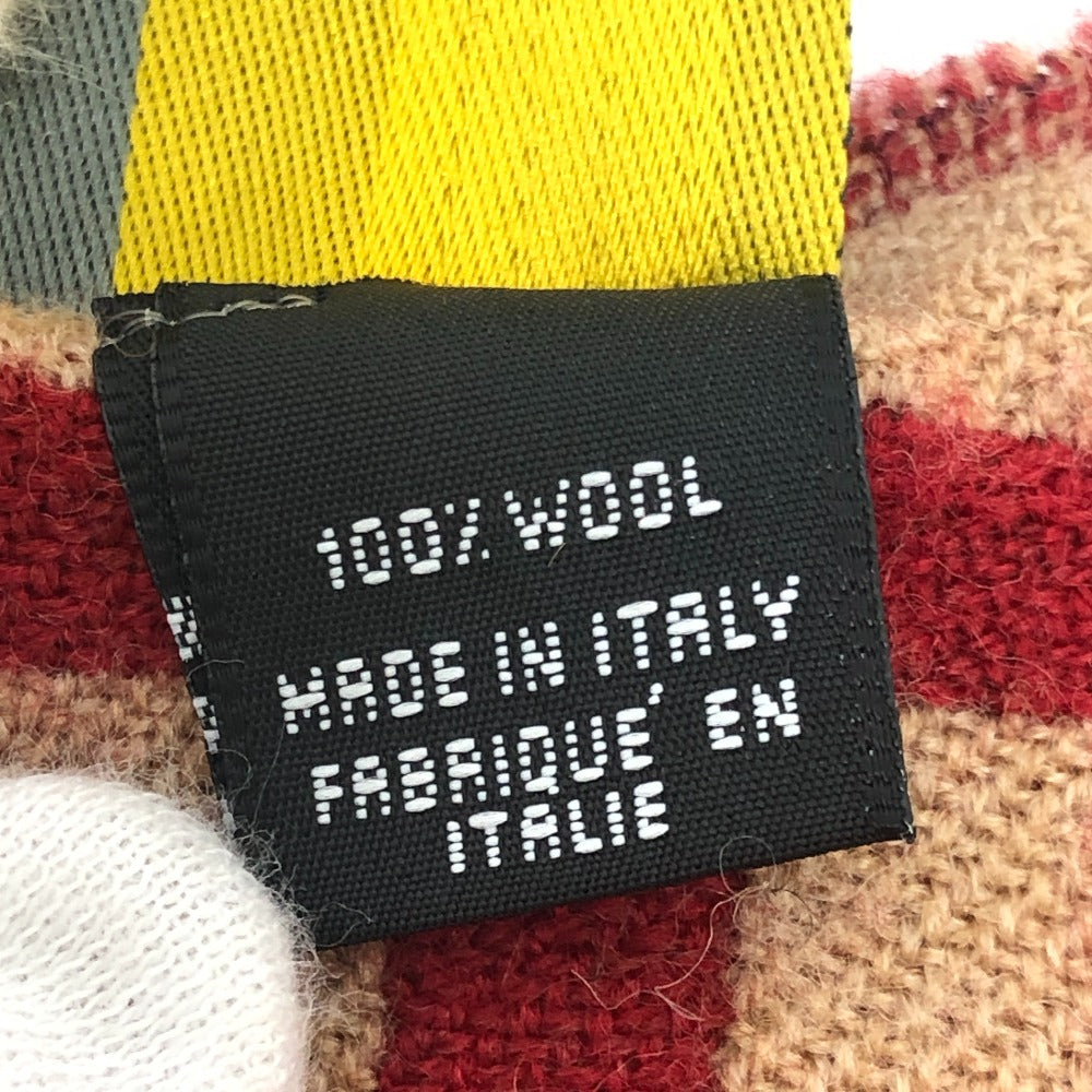FENDI Zucca Print Reversible Wool Scarf for Women, Red