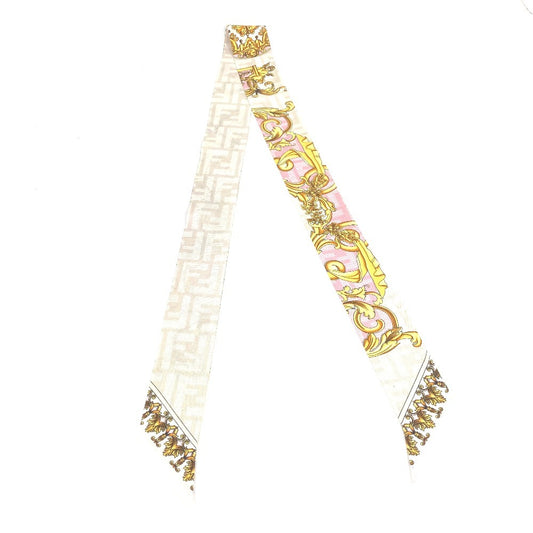 FENDI Versace collaboration Fendace Rappy FENDACE VERSACE BandeauScarf Scarf silk pink/yellow Used