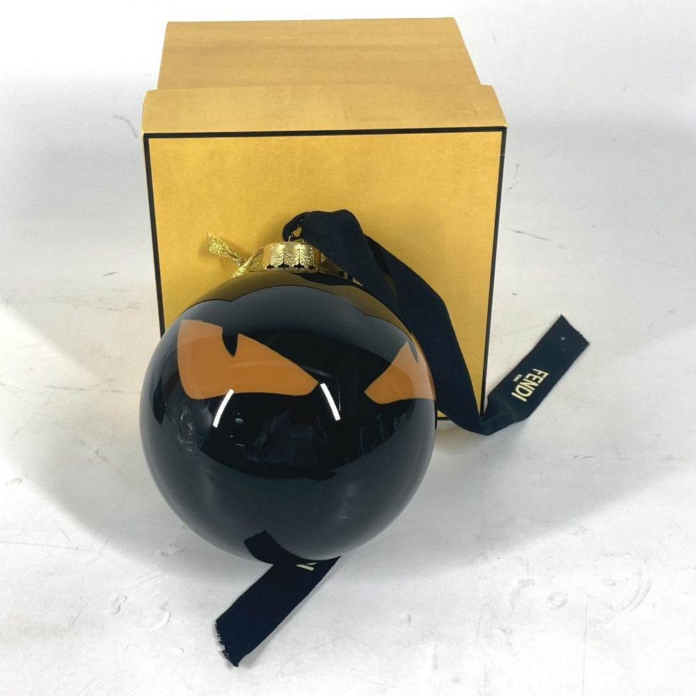 FENDI Xmas クリスマスボール ロゴ モンスター クリスマス オーナメント インテリア チャーム プラスチック ユニセックス ブラック
