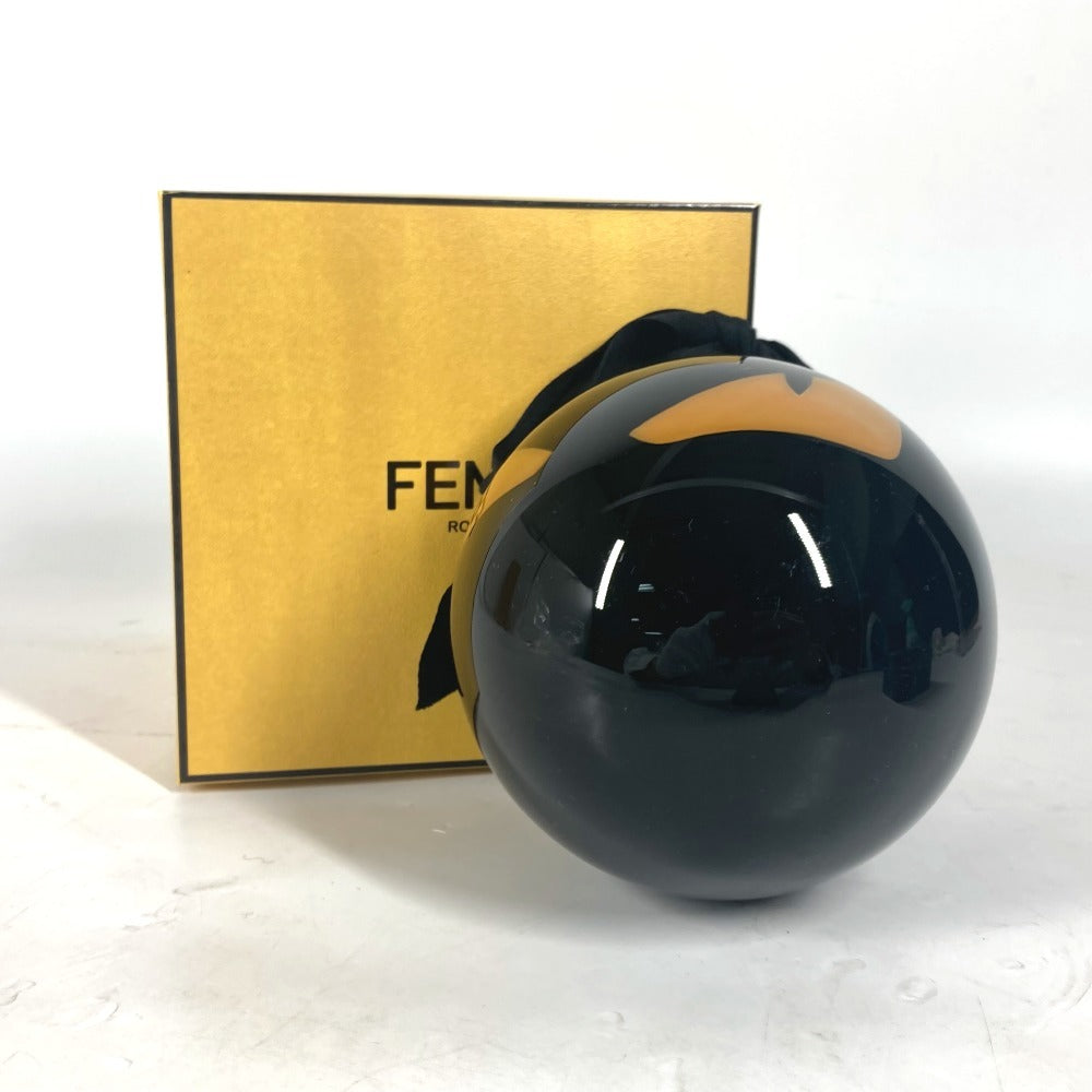 FENDI Xmas クリスマスボール ロゴ クリスマス オーナメント モンスター インテリア チャーム プラスチック ユニセックス ブラック
