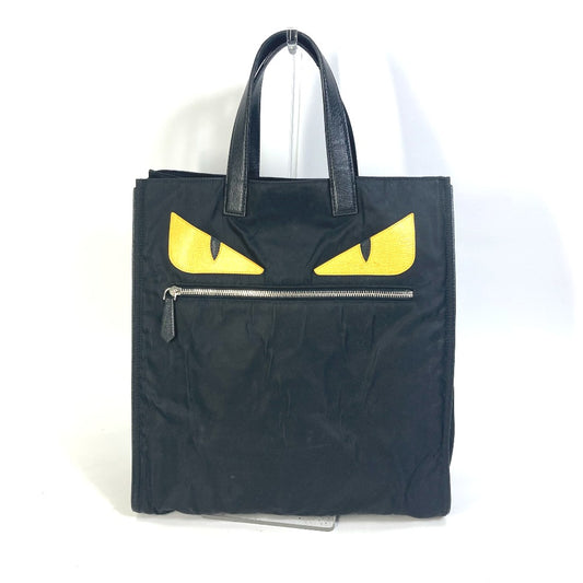 FENDI 7VA367 モンスター バグス カバン トートバッグ ナイロン メンズ ブラック
