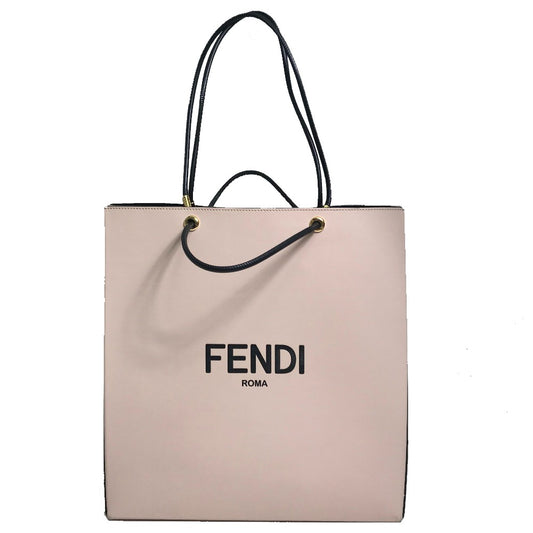 FENDI 8BH383 ショルダーバッグ 肩掛け ショッピングバッグ カバン ミディアム トートバッグ レザー レディース ピンクベージュ ライトピンク