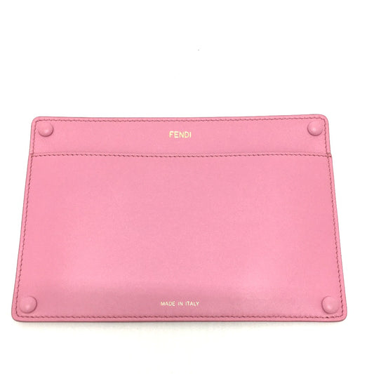 FENDI 7AR907 ピーカブー バッグイン カバン ポケット フラット バッグアクセサリー ポーチ レザー レディース ピンク