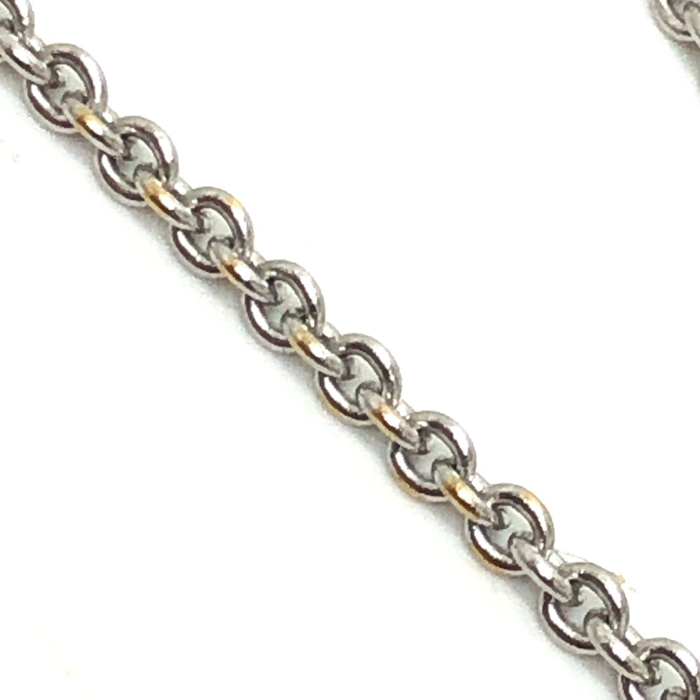 BVLGARI K18WG Diamond 1P Bvlgari Bvlgari Accessory Circle Logo Necklace K18WG Ladies Silver