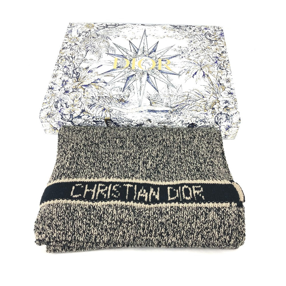 Dior 25DWI214S007 ロゴ マフラー ウール/カシミヤ レディース ブラック